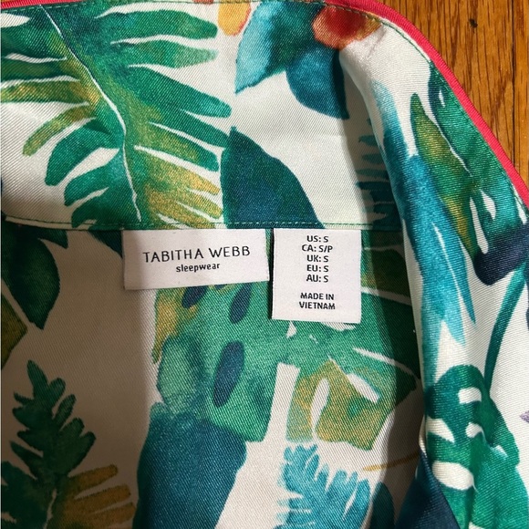 Tabitha Webb Tropical  Pjs Lounge Set Tropical Floral Top & Shorts Small - Picture 3 of 8